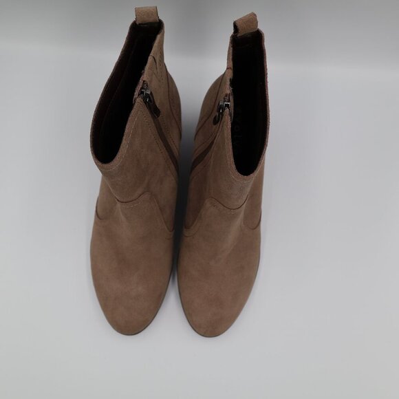 Easy Spirit Evolve Wedge Ankle Booties Womens Size 8.5M Taupe Waterproof Leather - Picture 5 of 11
